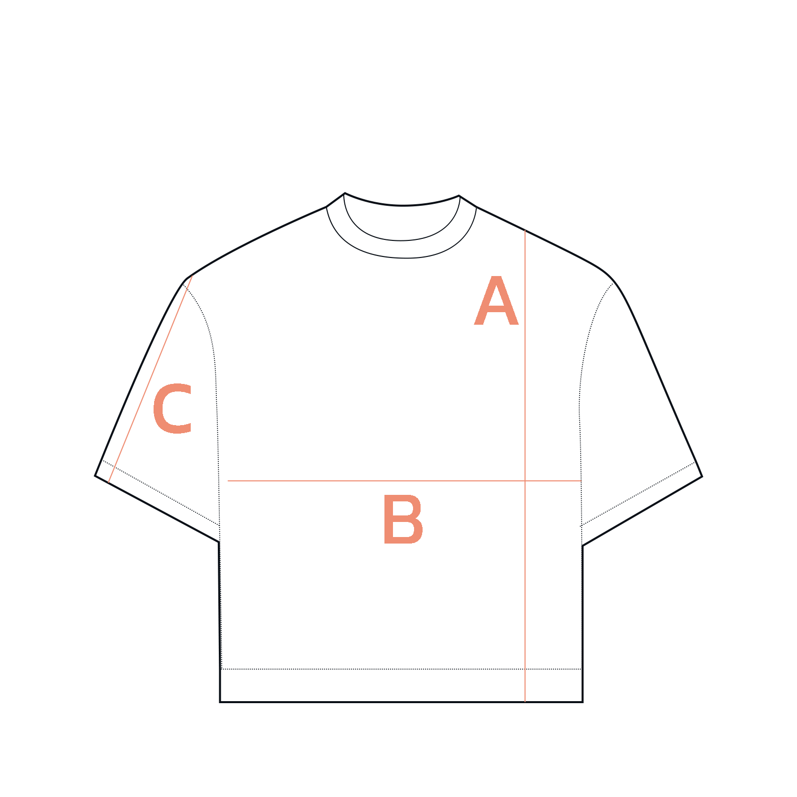 اندازه یقه گرد مردانه