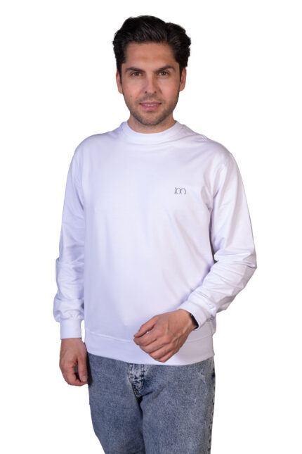 سویشرت ساده و بیسیک مردانه با لوگوی گلدوزی